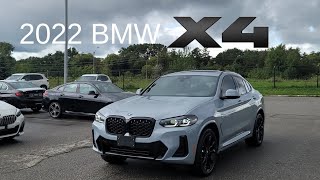 2022 BMW X4 xDrive30i Brooklyn Grey Tacora Red Showcase [upl. by Treble]