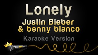 Justin Bieber amp benny blanco  Lonely Karaoke Version [upl. by Reyaht638]