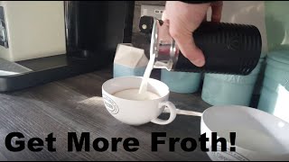 How to Get More Froth from Your Nespresso Coffee Aeroccino  Nespresso tips and help [upl. by Anowahs]