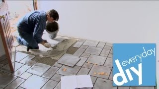 How to Install a Tile Floor  Buildipedia DIY [upl. by Eloisa]