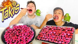 FIRE TAKIS SUSHI CHALLENGE • Mukbang amp Recipe [upl. by Mcgrody629]