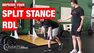 How to Setup and Perform the Split Stance RDL [upl. by Nahtam46]