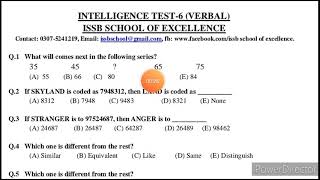 How to pass Verbal intelligence Test  Verbal intelligence MCQs for PMA PAF PN army navy tests [upl. by Sigismund]