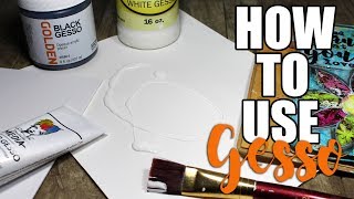 HOW TO Use GESSO Mixed Media Tips [upl. by Pate358]