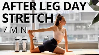 7 MIN AFTER WORKOUT STRETCH  Short amp Efficient Stretch for Leg Days  Daniela Suarez [upl. by Immak]