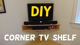 Build this Floating Corner TV Stand [upl. by Aynod]