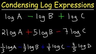 Condensing Logarithmic Expressions [upl. by Asalocin]