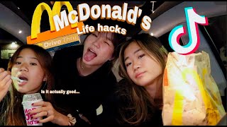 TESTING VIRAL MCDONALDS TIKTOK HACKS [upl. by Engleman940]