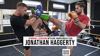 Jonathan Haggerty Muay Thai Sparring amp Clinching  Siam Boxing [upl. by Avrit18]