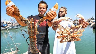 WOWWW Mega Seafood and BBQ CAMEL in Morocco INSANE Street Food and Seafood Market Tour [upl. by Ojeillib]