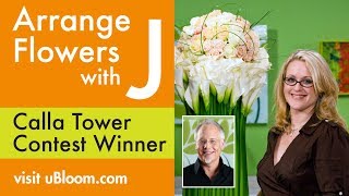 How to Arrange Flowers The Calla Lily Tower Arrangement [upl. by Merci]