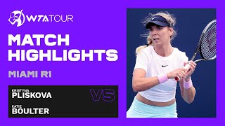 Kristyna Pliskova vs Katie Boulter  2021 Miami Round 1  WTA Match Highlights [upl. by Mallen318]