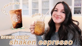 How to Make a Starbucks Brown Sugar Oat Milk Shaken Espresso AT HOME [upl. by Neillij]