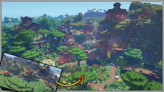 Let’s Transform a Minecraft Savanna Village Minecraft Timelapse [upl. by Fabien]