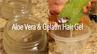 DIY Aloe Vera amp Gelatin Hair Gel Enhance Curls amp Shine [upl. by Ahsieyk]