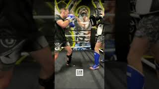 Savage Muay Thai Combination muaythai martialarts boxing [upl. by Yelrebma]