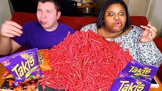 Takis Challenge • MUKBANG [upl. by Nadean]