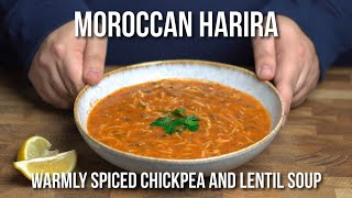 How to make Moroccan Harira  A warmly spiced and filling Chickpea and Lentil soup [upl. by Yramesor455]