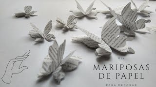 DIY Mariposas decorativas de papel [upl. by Novled921]