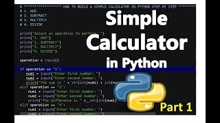 How to Build a Simple Calculator in Python  Step by Step 1 [upl. by Jaylene792]