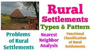 Rural Settlements  Types amp Pattern  Nearest Neighbor Analysis  Site Form Distribution  Problems [upl. by Fortune]