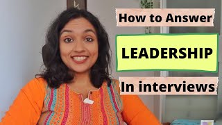 How to Answer LEADERSHIP Interview Questions  Leadership in Job Interview [upl. by Atimad]