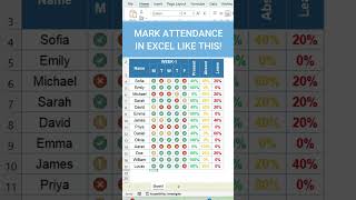 Create Excel Attendance Tracker Like a Pro [upl. by Eleumas578]