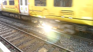 Merseyrail 507 009 making arcs at Birkdale station [upl. by Ardnaed955]