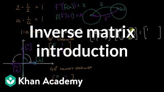 Inverse matrix introduction  Matrices  Precalculus  Khan Academy [upl. by Nagam]