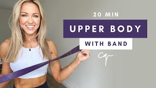 20 Min UPPER BODY WORKOUT at Home with Resistance Band [upl. by Alyakcim450]