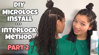 DIY MICROLOCS INSTALL  Interlock Method  Starter Locs  Part 2 [upl. by Hamford333]