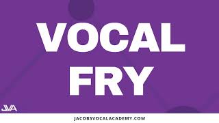 Daily Vocal Fry Exercises For Singers [upl. by Murat]