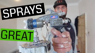 How to use a HVLP Spray Gun  Zinsser BIN Shellac Primer  Graco 95 HVLP Finish Pro [upl. by Leirda]