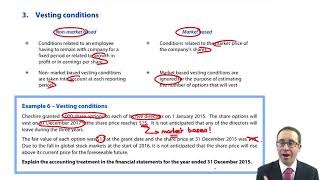 Share based payments  Vesting conditions  ACCA SBR lectures [upl. by Sipple]