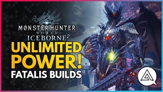 Monster Hunter World Iceborne  UNLIMITED POWER Fatalis Armor Sets amp Builds [upl. by Hadihsar301]