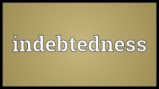 Indebtedness Meaning [upl. by Benjamin]