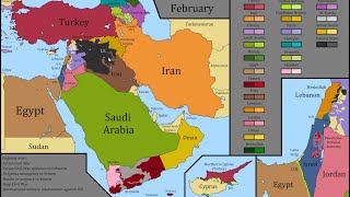 The Modern Middle East Every Month since 1900 [upl. by Namor168]