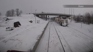 Drivers Eye View TrondheimMosjøen in a winter wonderland Di4 [upl. by Enahc]