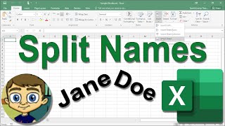 Excel Split Names Tutorial [upl. by Eycats]