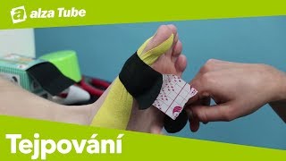 Kinesiotaping tejpování vbočený palec  hallux valgus  Alza Tube [upl. by Dante]