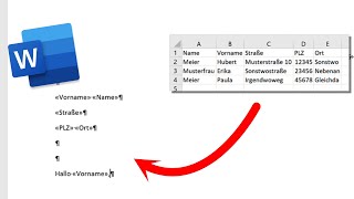 Word Serienbriefe erstellen  Adressen in den Brief einfügen  TUTORIAL [upl. by Yezdnil]