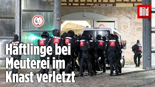 Gefängnismeuterei Polizei stürmt Knast in Thüringen  JVA Untermaßfeld [upl. by Nnylcaj]