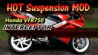 VFR750 rear shock conversion [upl. by Naek]